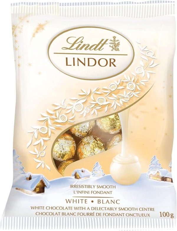 Lindt LINDOR 迷你白巧克力球 100g