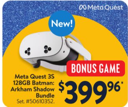 Meta Quest 3S 128GB Batman: Arkham Shadow Bundle