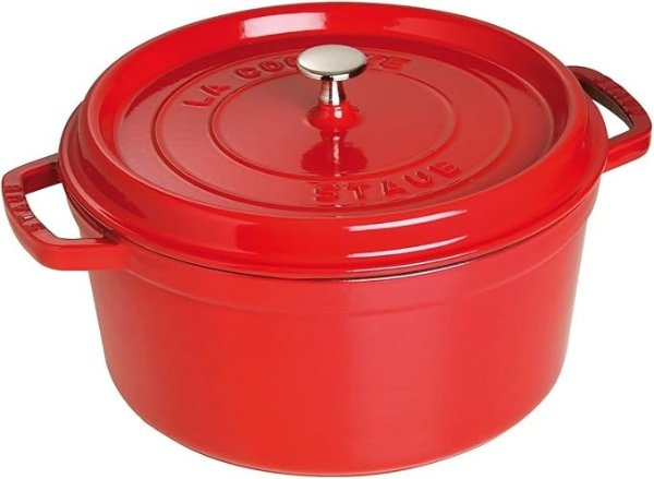 Staub 6.75 L樱桃红铸铁锅