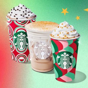 Starbucks星巴克🎄双星日来袭+免费甜品等你领>>