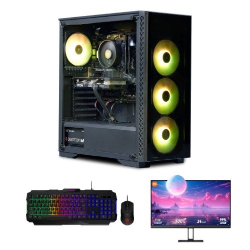 Tech Clarity 游戏定制 PC - 黑色 - EX（Ryzen 7 5700、RTX 4060、1TB SSD、32GB RAM、Windows 11、AI Ready）