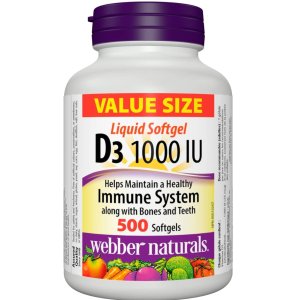 Webber Naturals 维生素D3 500粒 易吞咽小颗粒 补钙好搭档