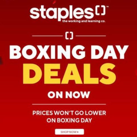 海报抢先看！12.18新更新Staples Boxing Day海报已出 满减$10 beats耳机$249