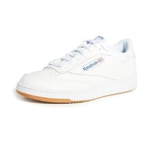 闪购：Reebok 男女都可穿 Club C 白色休闲鞋6码价美！