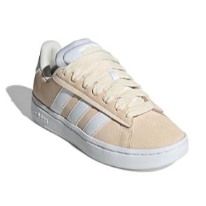 Adidas 白菜价女款运动鞋Grand Court Alpha米黄色5.5码