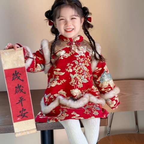 低至5折！送红包+抽礼卡！SHEIN 儿童新年专场 - 拜年服套装$25.8起  新年发饰$2+