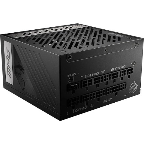 微星 MPG A850G PCIE 5.0， 80+ 金牌全模组电竞电源 850W 电源 -