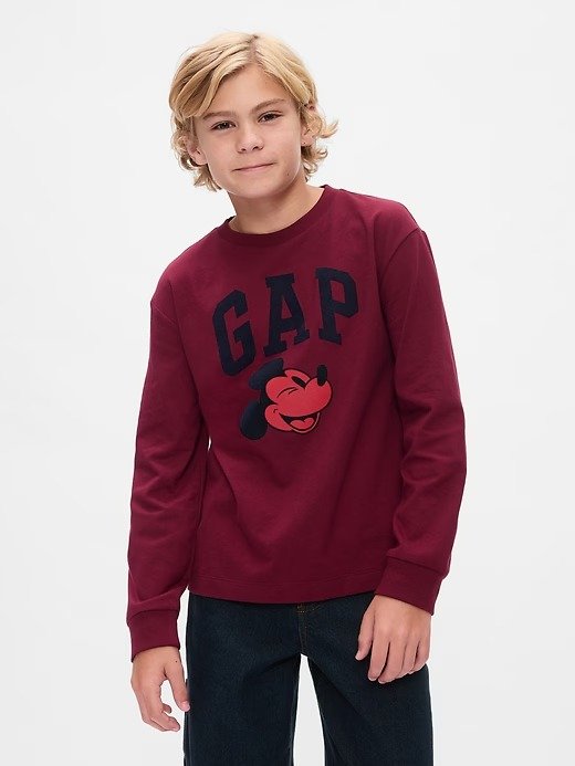 Gap × Disney 大童红温米奇长袖