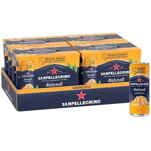 San Pellegrino 圣培露 甜橙味气泡饮料 330mlx24罐