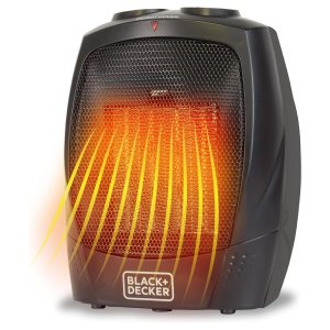 💥史低价💥：BLACK+DECKER 1500W 便携式电取暖器 能当风扇用