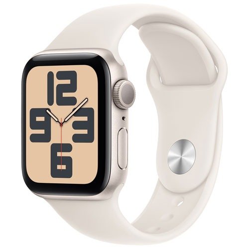 iWatch SE (GPS) 40毫米 Starlight 铝金属表壳配- 小/中号