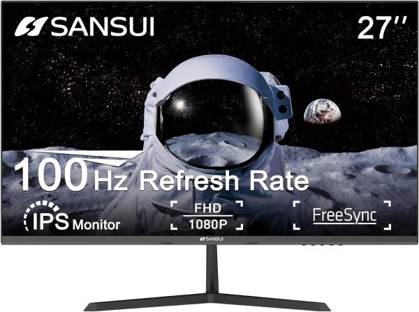 SANSUI 27英寸高清IPS显示器 100Hz💖游戏办公两相宜！