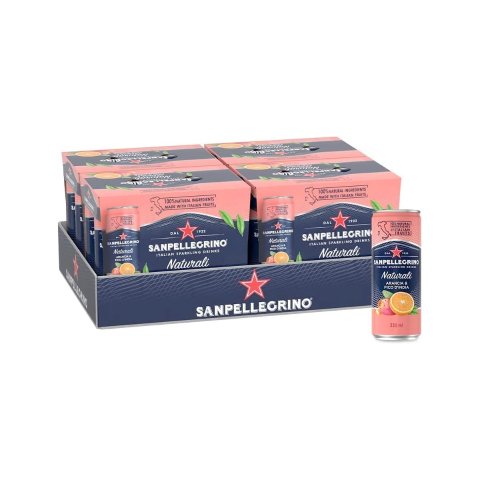 San Pellegrino 橙子+仙人掌果口味气泡饮料 330mlx24罐