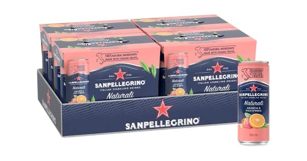 San Pellegrino 橙子+仙人掌果口味气泡饮料 330mlx24罐