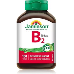 Jamieson 维他命B2 核黄素 支持代谢与红细胞健康 100mg