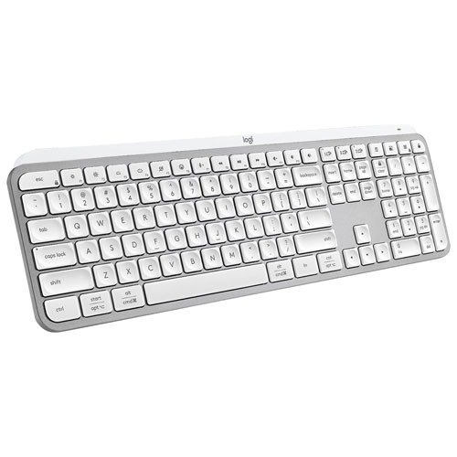 Logitech 适用于 Mac/iPad 的罗技 MX Keys S 无线背光键盘 - 浅灰色 
