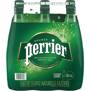 Perrier 原味天然气泡水 1L塑料瓶 6瓶装