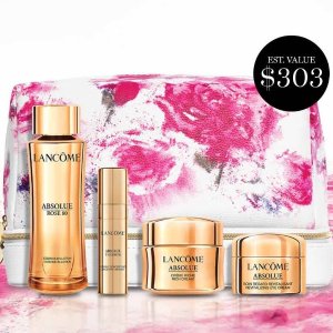 7折起+送会员6件套回国送礼：Lancome 兰蔻换购菁纯礼包$125(价值$330)=3.8折