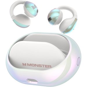 Monster独家码 DMMOST66耳夹式蓝牙耳机 幻彩珍珠白