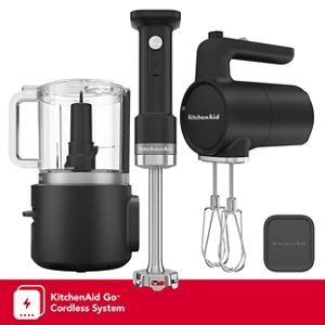 KitchenAid Go™ 无绳烹饪套装（包括手动搅拌机 + 手动搅拌机 + 食物切碎器 + 12V MAX 锂离子电池）