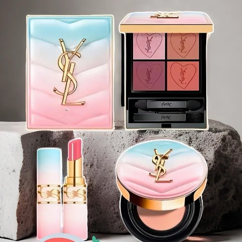 🔔金圆管7折$39+送5件套(含圆管)YSL 新品📢2025年情人节限定抢先看 渐变眼盘、全新粉管