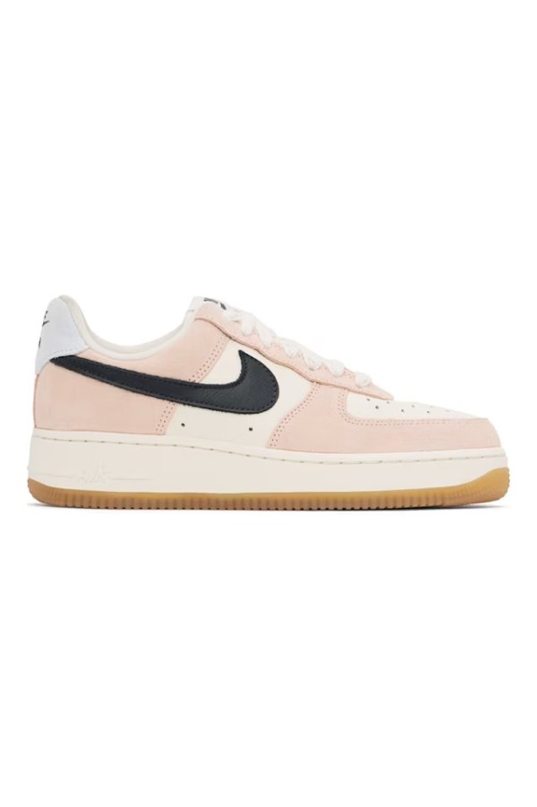 White & Pink Air Force 1 '07 Sneakers