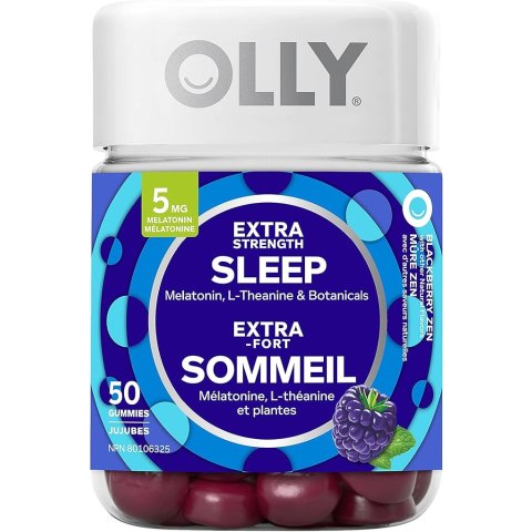 助眠黑莓褪黑激素 25 天供应 50 粒软糖