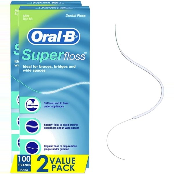 Oral-B 超级预切牙线 适用于牙套 2包装 50支