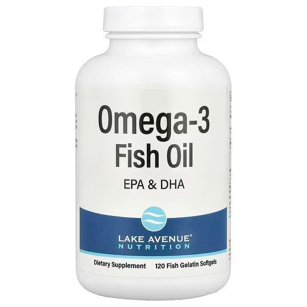 Omega-3 鱼油，1250 毫克，120 粒鱼明胶软胶囊