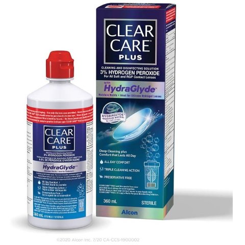 $8/瓶 拒绝蛋白沉积Clear Care 爱尔康双氧水隐形眼镜护理液 360ML