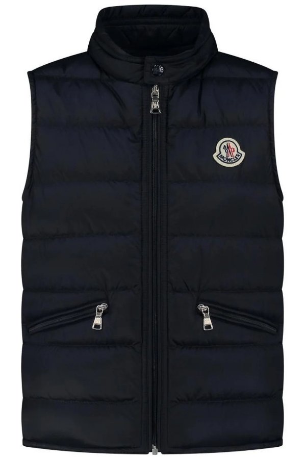 Moncler Enfant Gui 徽标贴片衬垫马甲 – Cettire