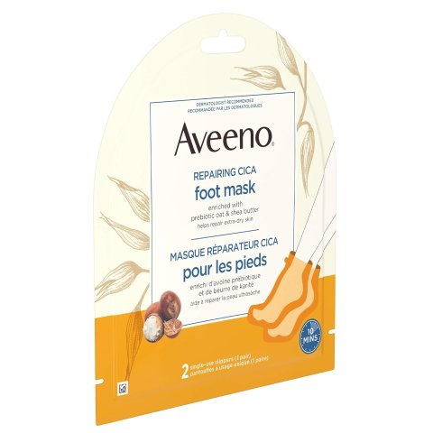 Aveeno-修复足膜含乳木果油 深层滋润 修复干燥部位