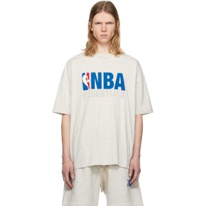 灰色 NBA 短袖 T 恤