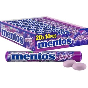 Mentos 曼妥思劲嚼薄荷 14颗*20条 葡萄味超级浓郁