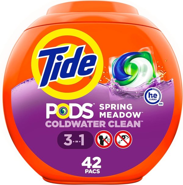 Tide PODS 洗衣液包 42颗装 3合1强力清洁 去渍护色