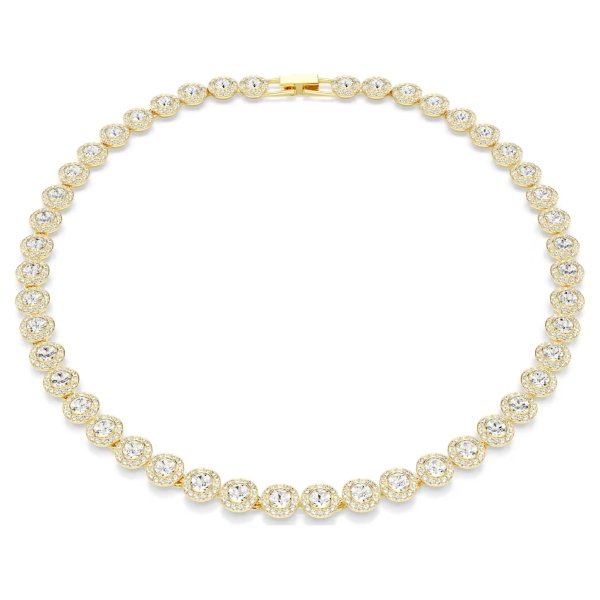 Una Angelic Tennis necklace Round Una Angelic 网球项链
cut, White, Gold-tone plated