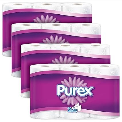 Purex 卫生纸，低过敏性和化粪池安全，4 包 6 个三卷 = 72 个单卷