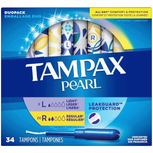 Tampax 易推导管式卫生棉条 2型号34条 防漏无异物感