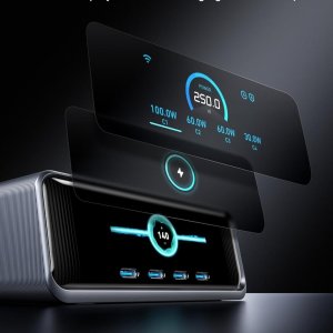 💥史低价💥：Anker 250W 6口GaN充电站 2英寸LCD屏 智能旋钮