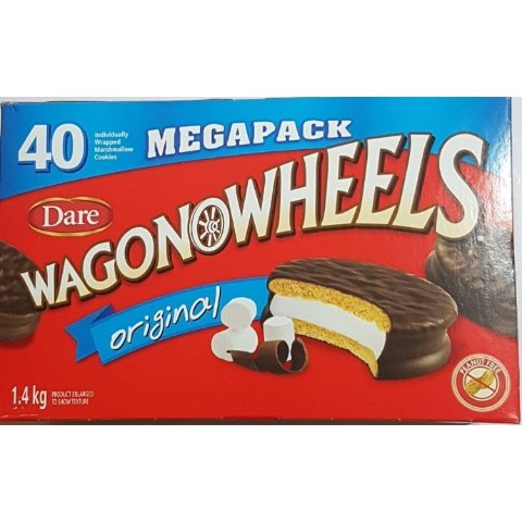 Wagon Wheels 车轮子也能吃？棉花糖夹心巧克力P派 40个 1.4kg