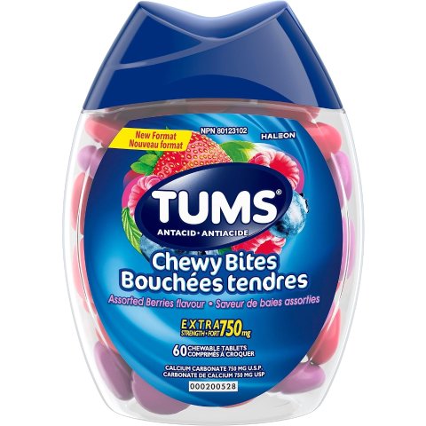 TUMS 抗酸胃灼热缓解软咀嚼片 什锦浆果味