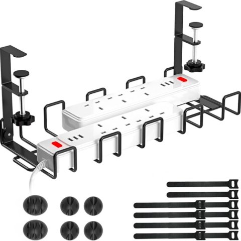 Spacecare 桌下电缆收纳👉一键还原整齐桌面、强迫症福音