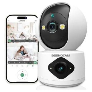 🥬白菜价🥬：BEENOCAM 2.5K WiFi 360°旋转「双镜头」安防摄像头