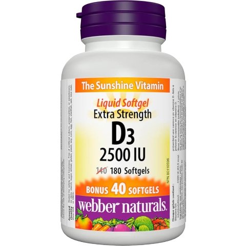 Webber Naturals Vitamin D3 2500 IU 