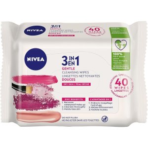 💥史低价💥：NIVEA 3合1温和洁面湿巾 一张搞定卸妆+护肤！