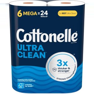 囤货价！Cottonelle 超洁净厕纸(新包装) 6卷=普通24卷 3倍强韧