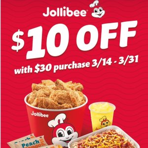 Jollibee 炸鸡汉堡吃到爽！3月底结束~