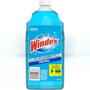 💥史低价💥：Windex 原装蓝色玻璃和窗户清洁剂 2L补充装