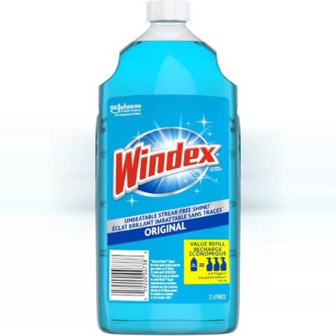 💥史低价💥：Windex 原装蓝色玻璃和窗户清洁剂 2L补充装