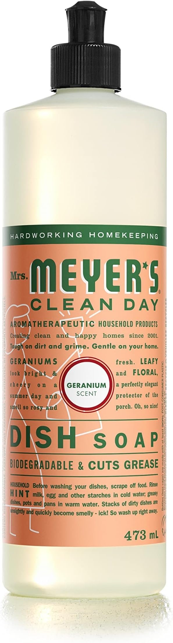 Mrs. Meyer's Clean Day 天然洗洁精 473ml 天竺葵香味